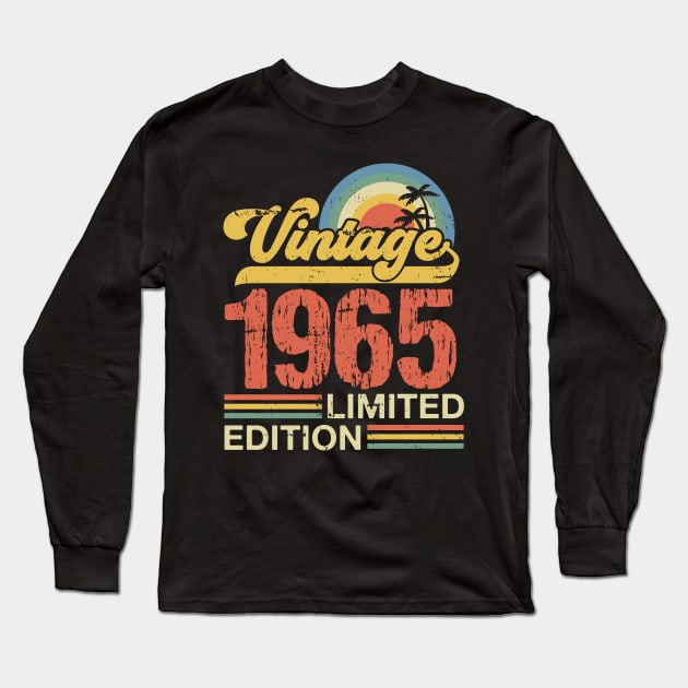Retro vintage 1965 limited edition Long Sleeve T-Shirt by Crafty Pirate 